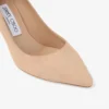 Pantofi cu toc Romy 85 din piele de căprioară în nuanțe de chai