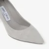 Pantofi cu toc Romy 85 din piele de căprioară în nuanțe de gri