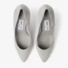 Pantofi cu toc Romy 85 din piele de căprioară în nuanțe de gri