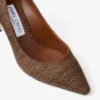 Pantofi cu toc Romy 85 din rafie fină de culoare bej Pantofi cu toc Romy 85 din rafie fină de culoare bej