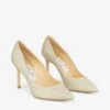 Pantofi cu toc Romy 85 Platinum Ice Dusty Glitter cu vârf ascuțit