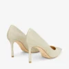 Pantofi cu toc Romy 85 Platinum Ice Dusty Glitter cu vârf ascuțit