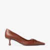 Pantofi cu toc Scarlett 50 din piele imprimată cu model Elaphe, culoare coniac Pantofi cu toc Scarlett 50 din piele imprimată cu model Elaphe, culoare coniac