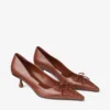 Pantofi cu toc Scarlett 50 din piele imprimată cu model Elaphe, culoare coniac Pantofi cu toc Scarlett 50 din piele imprimată cu model Elaphe, culoare coniac