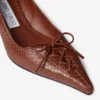 Pantofi cu toc Scarlett 50 din piele imprimată cu model Elaphe, culoare coniac Pantofi cu toc Scarlett 50 din piele imprimată cu model Elaphe, culoare coniac