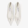 Pantofi cu toc Scarlett 50 din piele nappa de culoare latte