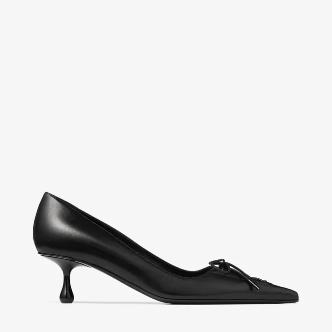 Pantofi cu toc Scarlett 50 din piele nappa neagră
