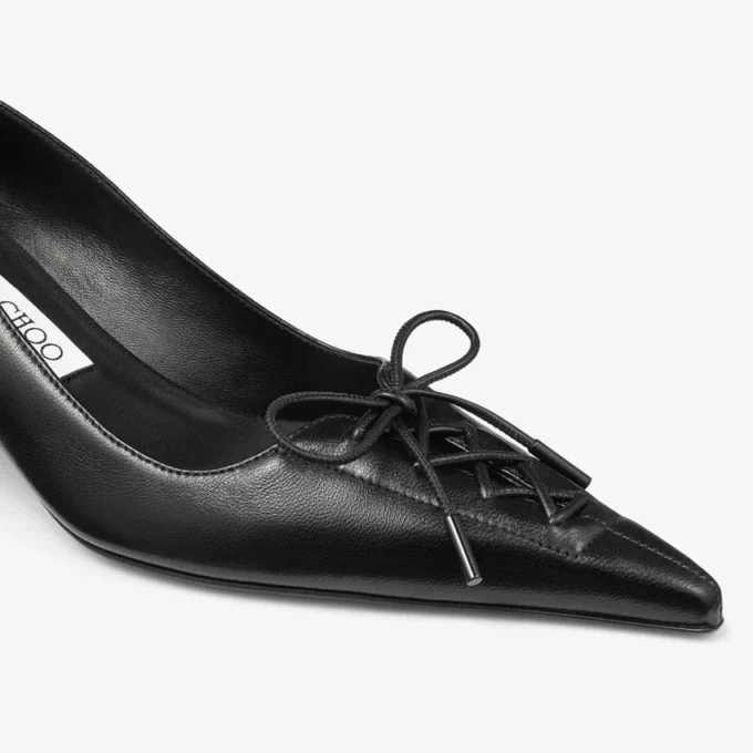 Pantofi cu toc Scarlett 50 din piele nappa neagră
