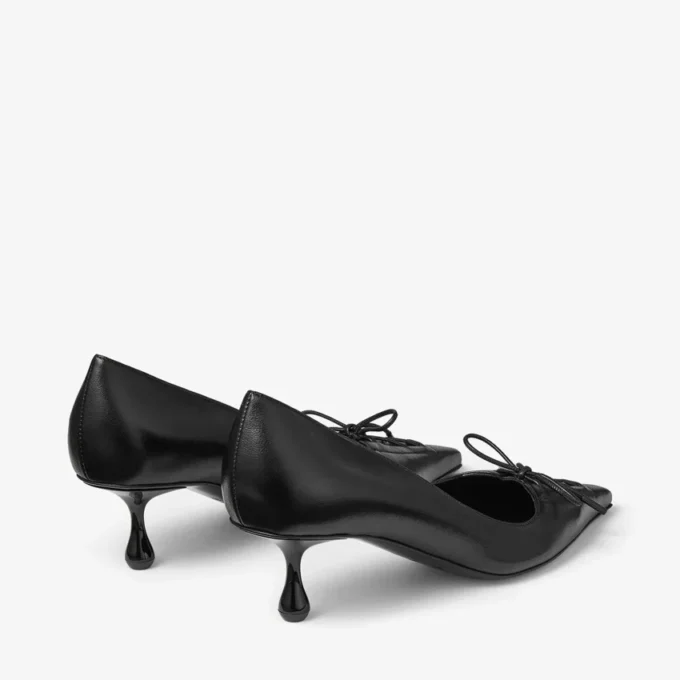 Pantofi cu toc Scarlett 50 din piele nappa neagră