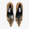 Pantofi cu toc Scarlett 95 din piele de ponei cu imprimeu leopard natural Pantofi cu toc Scarlett 95 din piele de ponei cu imprimeu leopard natural