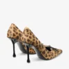 Pantofi cu toc Scarlett 95 din piele de ponei cu imprimeu leopard natural Pantofi cu toc Scarlett 95 din piele de ponei cu imprimeu leopard natural