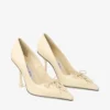 Pantofi cu toc Scarlett 95 din piele imprimată cu model Elaphe, culoare Buttermilk Pantofi cu toc Scarlett 95 din piele imprimată cu model Elaphe, culoare Buttermilk
