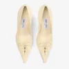 Pantofi cu toc Scarlett 95 din piele imprimată cu model Elaphe, culoare Buttermilk Pantofi cu toc Scarlett 95 din piele imprimată cu model Elaphe, culoare Buttermilk