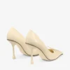 Pantofi cu toc Scarlett 95 din piele imprimată cu model Elaphe, culoare Buttermilk Pantofi cu toc Scarlett 95 din piele imprimată cu model Elaphe, culoare Buttermilk