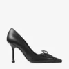 Pantofi cu toc Scarlett 95 din piele nappa neagră