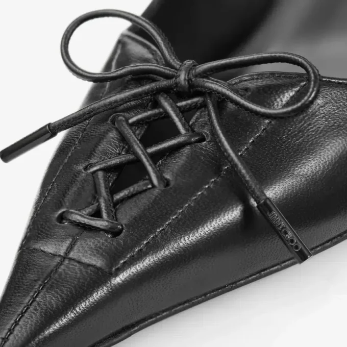 Pantofi cu toc Scarlett 95 din piele nappa neagră