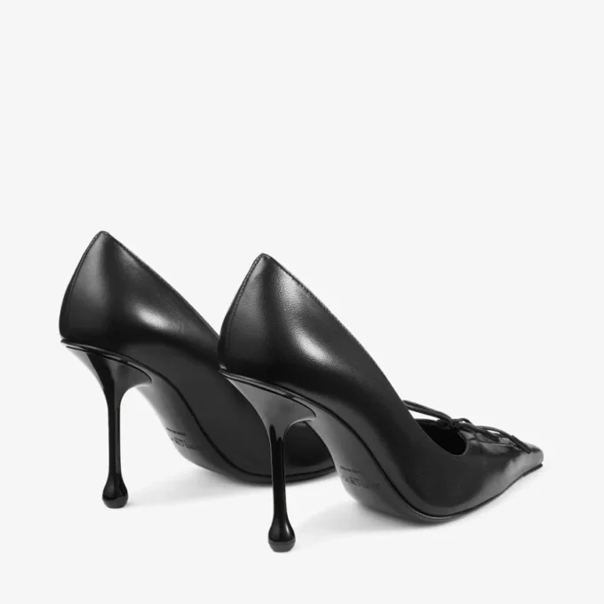 Pantofi cu toc Scarlett 95 din piele nappa neagră