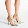 Pantofi cu toc Stevie 100 aurii metalici cu aspect zdrobit Pantofi cu toc Stevie 100 aurii metalici cu aspect zdrobit