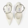 Pantofi cu toc Stevie 100 din piele lăcuită de culoare latte