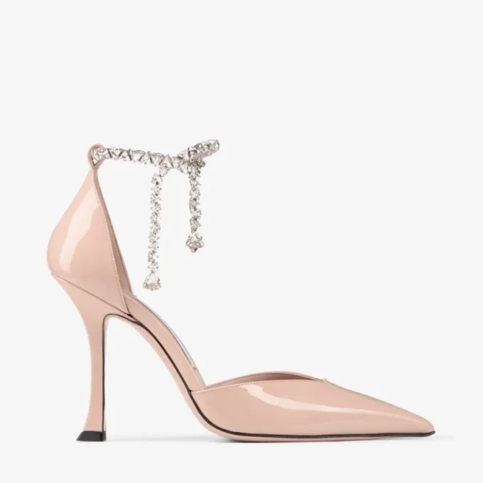 Pantofi cu toc Stevie 100 din piele lăcuită Macaron Pantofi cu toc Stevie 100 din piele lăcuită Macaron