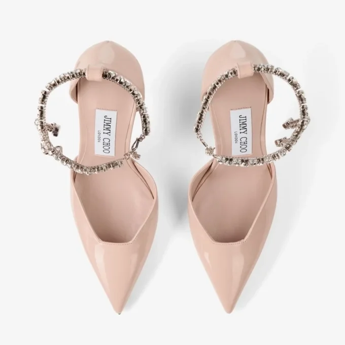 Pantofi cu toc Stevie 100 din piele lăcuită Macaron Pantofi cu toc Stevie 100 din piele lăcuită Macaron
