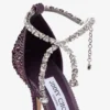 Pantofi cu toc Stevie 100 din satin Winter Bloom și Violet Orchid Mix cu cristale degradate Pantofi cu toc Stevie 100 din satin Winter Bloom și Violet Orchid Mix cu cristale degradate