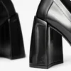 Pantofi cu toc Tylor 95 negri din piele moale Spazzolato