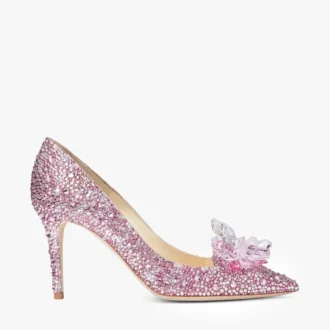 Pantofi cu vârf ascuțit Alia Rose Mix din piele de căprioară și acoperiți cu cristale Pantofi cu vârf ascuțit Alia Rose Mix din piele de căprioară și acoperiți cu cristale
