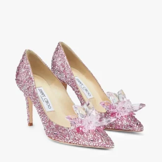 Pantofi cu vârf ascuțit Alia Rose Mix din piele de căprioară și acoperiți cu cristale Pantofi cu vârf ascuțit Alia Rose Mix din piele de căprioară și acoperiți cu cristale