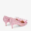 Pantofi cu vârf ascuțit Allure din piele de căprioară roz și acoperiți cu cristale Pantofi cu vârf ascuțit Allure din piele de căprioară roz și acoperiți cu cristale