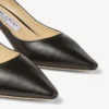 Pantofi cu vârf ascuțit Romy 60 din piele de ied neagră Pantofi cu vârf ascuțit Romy 60 din piele de ied neagră