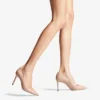 Pantofi cu vârf ascuțit Romy 85 din piele de capră roz balet Pantofi cu vârf ascuțit Romy 85 din piele de capră roz balet