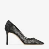 Pantofi cu vârf ascuțit Romy 85 negri din dantelă jimmy choo Pantofi cu vârf ascuțit Romy 85 negri din dantelă jimmy choo
