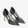 Pantofi cu vârf ascuțit Romy 85 negri din dantelă jimmy choo Pantofi cu vârf ascuțit Romy 85 negri din dantelă jimmy choo