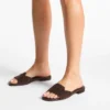 Pantofi fără toc Dina din piele nappa neagră, cu barete încrucișate Pantofi fără toc Dina din piele nappa neagră, cu barete încrucișate