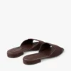 Pantofi fără toc Dina din piele nappa neagră, cu barete încrucișate Pantofi fără toc Dina din piele nappa neagră, cu barete încrucișate