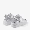 Pantofi sport Diamond Sling din piele metalizată argintie cu curea cu cristale Pantofi sport Diamond Sling din piele metalizată argintie cu curea cu cristale