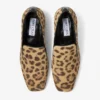 Papuci Eliot 45 Papuci din piele de ponei cu imprimeu leopard natural Papuci Eliot 45 Papuci din piele de ponei cu imprimeu leopard natural