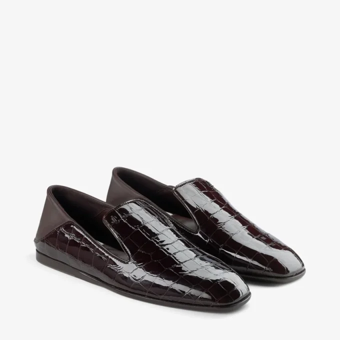 Papuci Eliot din piele cu imprimeu de crocodil Sambuco Papuci Eliot din piele cu imprimeu de crocodil Sambuco