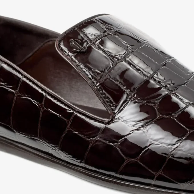Papuci Eliot din piele cu imprimeu de crocodil Sambuco Papuci Eliot din piele cu imprimeu de crocodil Sambuco