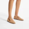 Papuci Eliot F Papuci din piele de căprioară de culoare caramel cu ochiuri Papuci Eliot F Papuci din piele de căprioară de culoare caramel cu ochiuri