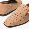 Papuci Eliot F Papuci din piele de căprioară de culoare caramel cu ochiuri Papuci Eliot F Papuci din piele de căprioară de culoare caramel cu ochiuri
