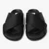Papuci Sol Slide din piele Vachetta neagră