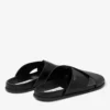 Papuci Sol Slide din piele Vachetta neagră