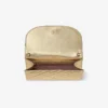 Portofel Curve cu lanț Clutch din piele metalizată matlasată auriu strălucitor Portofel Curve cu lanț Clutch din piele metalizată matlasată auriu strălucitor