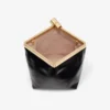 Pungă de mână Ganache din piele Biker neagră