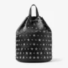 Rucsac Jimmy Choo Noir Kei Ninomiya Rucsac din piele Nappa neagră cu ornamente metalice în formă de stele