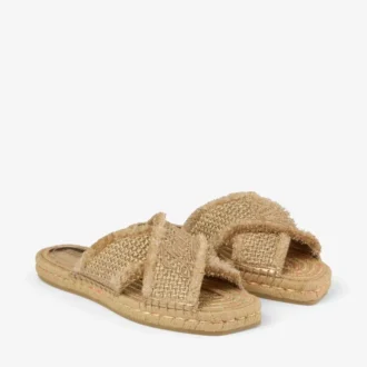 Sandale Aciel Sandal Flat din țesătură aurie