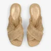 Sandale Aciel Sandal Flat din țesătură aurie Sandale Aciel Sandal Flat din țesătură aurie