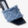 Sandale Alexia 70 din denim cu model în cruciulițe Sandale Alexia 70 din denim cu model în cruciulițe